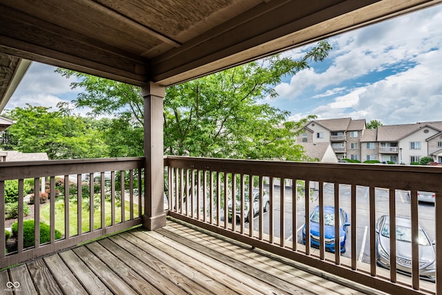 246 Legends Creek Way Apt 207, Indianapolis, IN 46229 - wooden terrace with a residential view