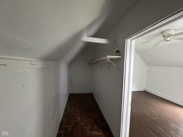 401 S W St, Kempton, IN 46049 - bonus room with lofted ceiling and a ceiling fan