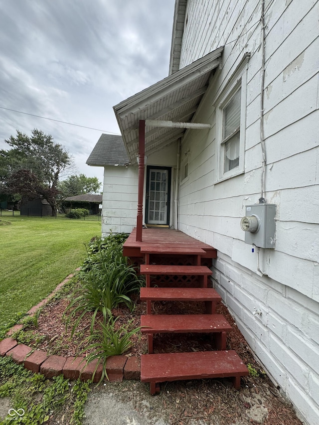 401 S W St, Kempton, IN 46049 - property entrance featuring a yard