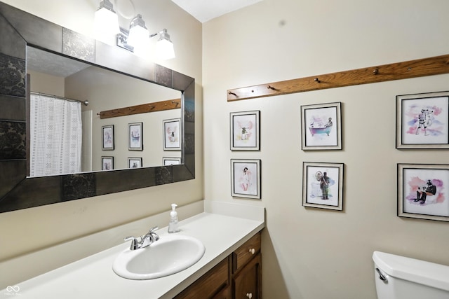 610 Front Royal Dr, Indianapolis, IN 46227 - bathroom with toilet and vanity