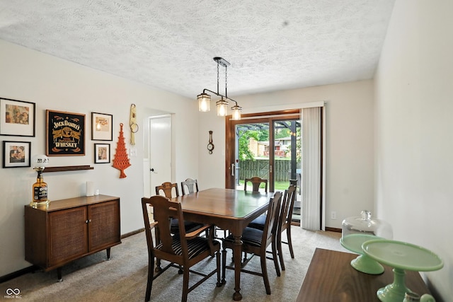 610 Front Royal Dr, Indianapolis, IN 46227 - dining area with light colored carpet and a textured ceiling