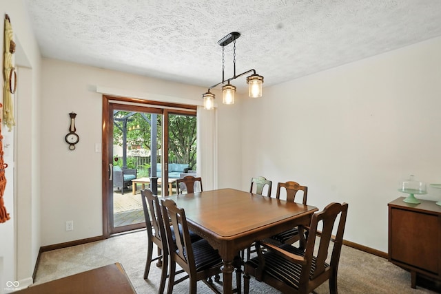 610 Front Royal Dr, Indianapolis, IN 46227 - dining space featuring light carpet and a textured ceiling
