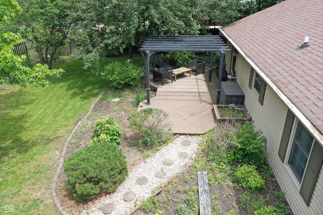 610 Front Royal Dr, Indianapolis, IN 46227 - view of yard with a deck