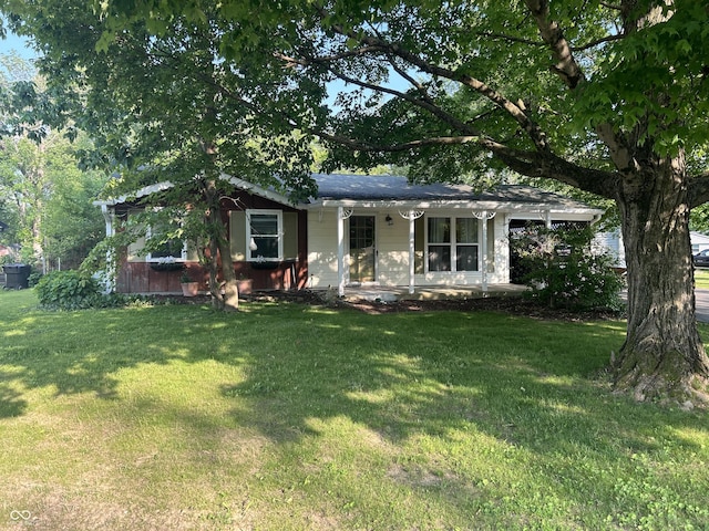 1908 Tennyson Dr, Clarksville, IN 47129 - ranch-style house featuring covered porch and a front yard