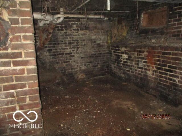 1601 Spann Ave, Indianapolis, IN 46203 - basement with brick wall