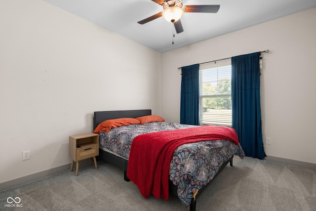 320 Briar Hill Dr, Whiteland, IN 46184 - bedroom with carpet floors and ceiling fan