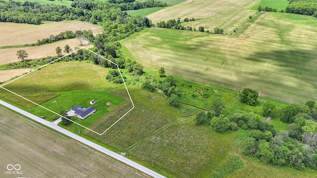 3450 Clay Rd, North Salem, IN 46165 - overview of rural landscape with property boundaries highlighted and agricultural land