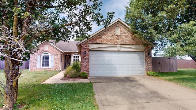 6640 Chipping Ct, Indianapolis, IN 46268 - view of front facade with brick siding, concrete driveway, and a garage
