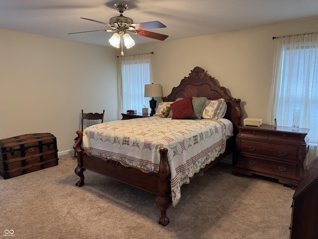 1626 N Nieman Dr, Greensburg, IN 47240 - bedroom with carpet flooring and ceiling fan
