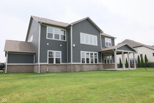 13044 Moorland Ln, Carmel, IN 46074 - rear view of property featuring brick siding