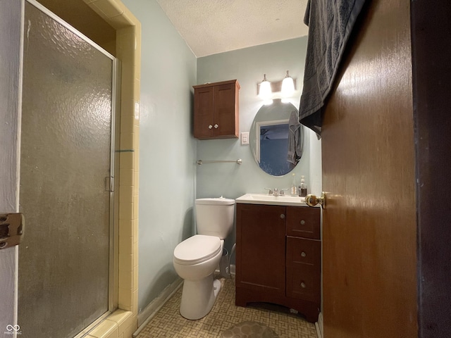 7725 S Oak Dr, Indianapolis, IN 46227 - bathroom featuring vanity, a stall shower, and tile patterned flooring