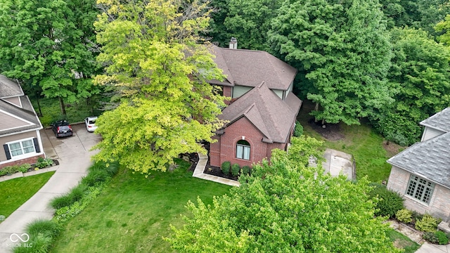 12214 Ridgeside Rd, Indianapolis, IN 46256 - aerial view of property and surrounding area