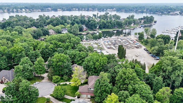 12214 Ridgeside Rd, Indianapolis, IN 46256 - bird's eye view of a nearby body of water