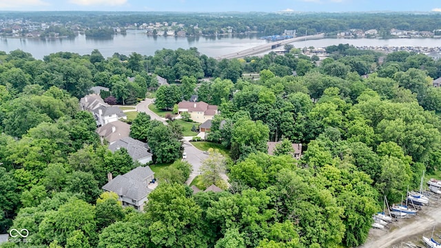 12214 Ridgeside Rd, Indianapolis, IN 46256 - aerial view of a large body of water and a notable bridge