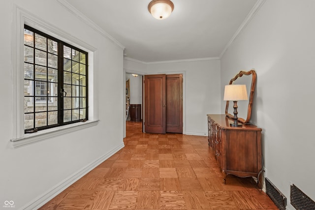 2421 W 39th St, Indianapolis, IN 46228 - hallway featuring baseboards and ornamental molding