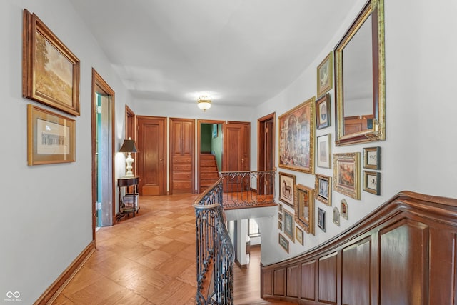 2421 W 39th St, Indianapolis, IN 46228 - hall with an upstairs landing and baseboards