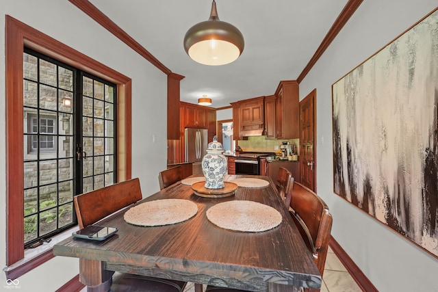 2421 W 39th St, Indianapolis, IN 46228 - dining space with crown molding and plenty of natural light