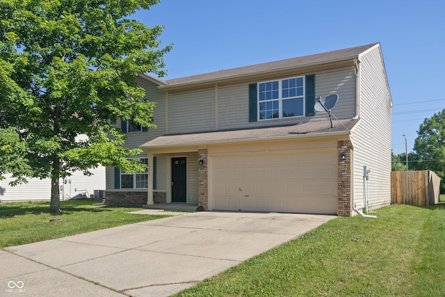 10222 Arapahoe Dr, Indianapolis, IN 46235 - traditional-style home with brick siding, driveway, and an attached garage