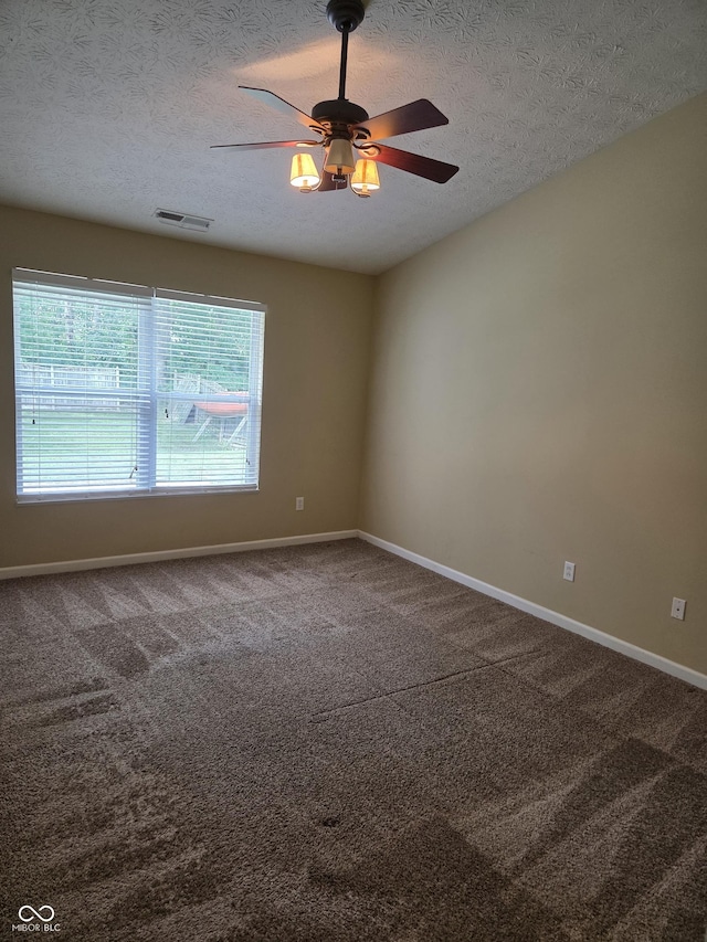 7440 Oakview Dr, Avon, IN 46123 - carpeted spare room featuring ceiling fan and a textured ceiling
