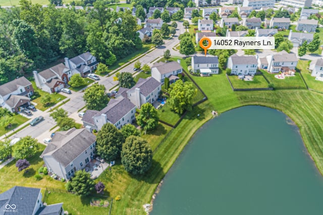 14052 Rayners Ln, Fishers, IN 46037 - aerial view of property's location with nearby suburban area and a nearby body of water