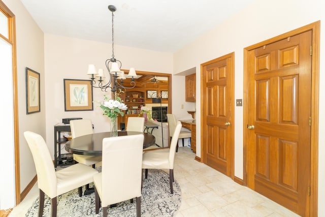 10518 Courageous Dr, Indianapolis, IN 46236 - dining area with a chandelier and baseboards