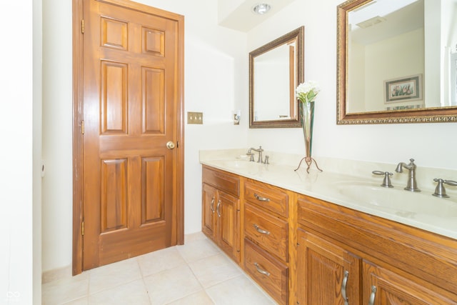 10518 Courageous Dr, Indianapolis, IN 46236 - full bath featuring double vanity and tile patterned flooring