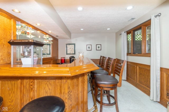 10518 Courageous Dr, Indianapolis, IN 46236 - indoor bar with carpet floors, recessed lighting, and a textured ceiling