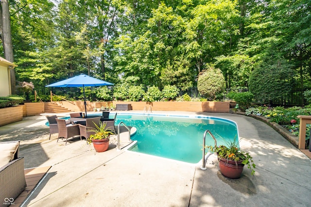 10518 Courageous Dr, Indianapolis, IN 46236 - view of pool featuring a patio and a fenced backyard