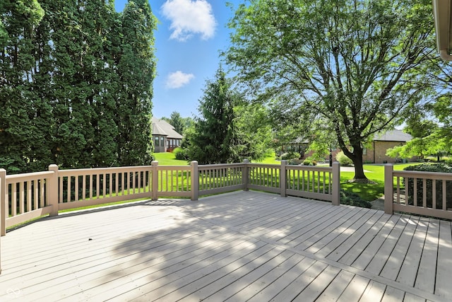 6183 Whitetail Run, Greenwood, IN 46143 - wooden deck with a lawn