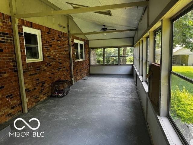 3815 Briar Rdg, Monrovia, IN 46157 - unfurnished sunroom featuring ceiling fan and plenty of natural light