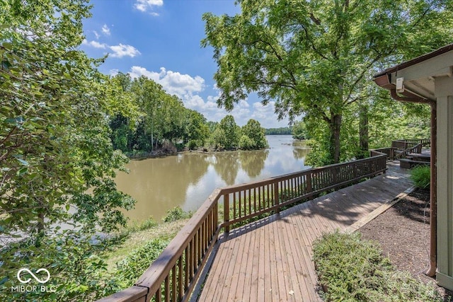 8315 Union Chapel Rd, Indianapolis, IN 46240 - wooden deck with a water view