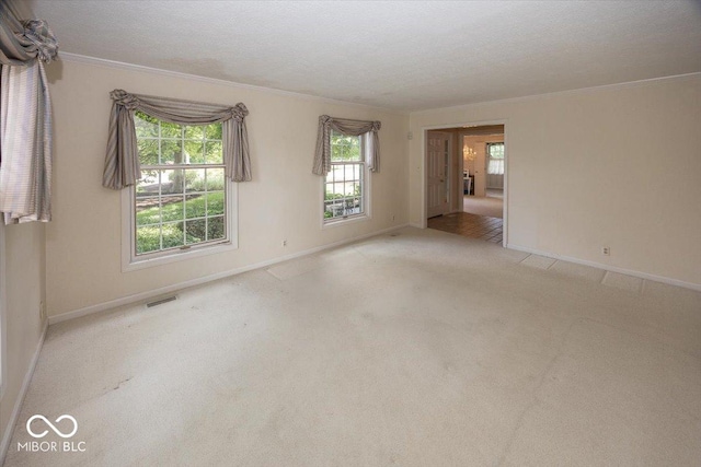 8315 Union Chapel Rd, Indianapolis, IN 46240 - spare room featuring ornamental molding and carpet