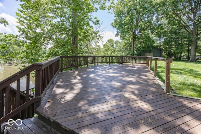 8315 Union Chapel Rd, Indianapolis, IN 46240 - wooden deck with a yard