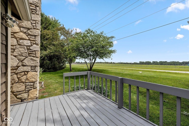 4609 Framington Ct, Indianapolis, IN 46254 - deck featuring a yard and a view of rural / pastoral area