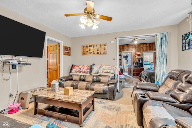 850 Duane St, Franklin, IN 46131 - living area featuring ceiling fan and carpet floors
