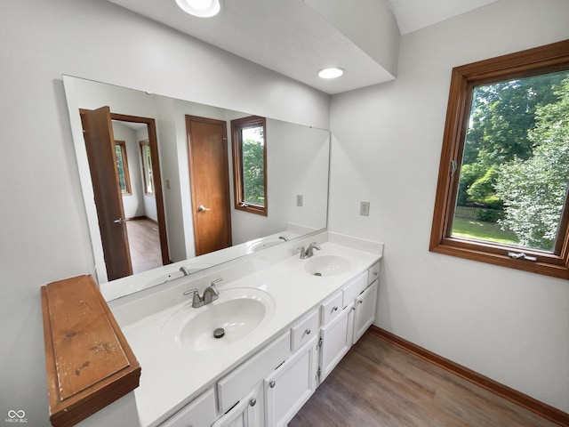 757 Winter Way, Carmel, IN 46032 - bathroom with double vanity and wood finished floors
