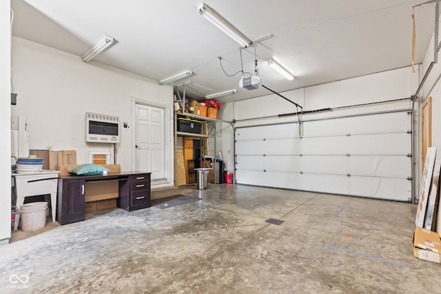 4465 W Woodbridge Ln, New Palestine, IN 46163 - garage with heating unit and a garage door opener