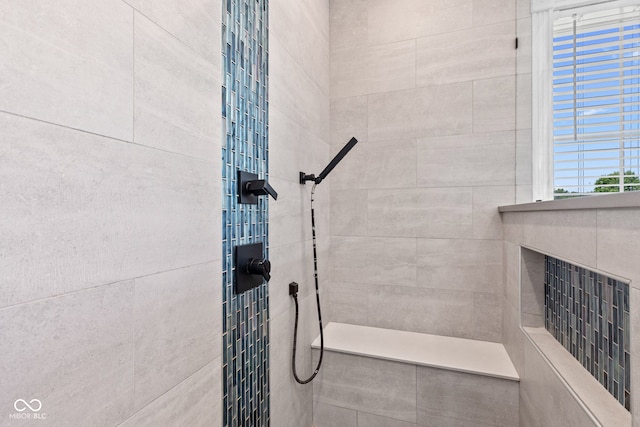 4465 W Woodbridge Ln, New Palestine, IN 46163 - bathroom with a tile shower