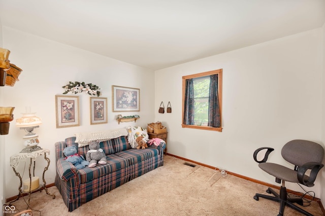 5081 N 500 W, Fairland, IN 46126 - living room featuring carpet floors and baseboards