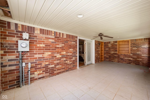 5081 N 500 W, Fairland, IN 46126 - view of patio / terrace with a ceiling fan