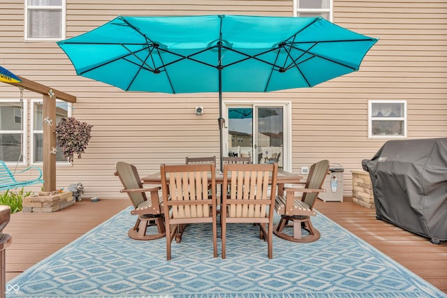 7047 Lancaster Ln, Avon, IN 46123 - deck featuring outdoor dining area and area for grilling