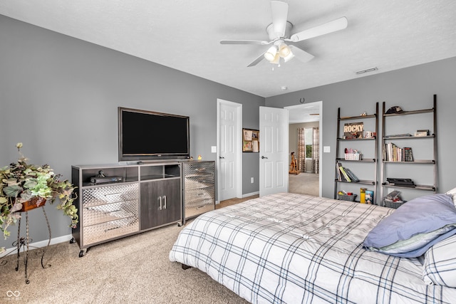 7047 Lancaster Ln, Avon, IN 46123 - bedroom featuring light carpet and ceiling fan