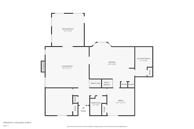369 Rodeo Dr, Indianapolis, IN 46217 - view of room layout