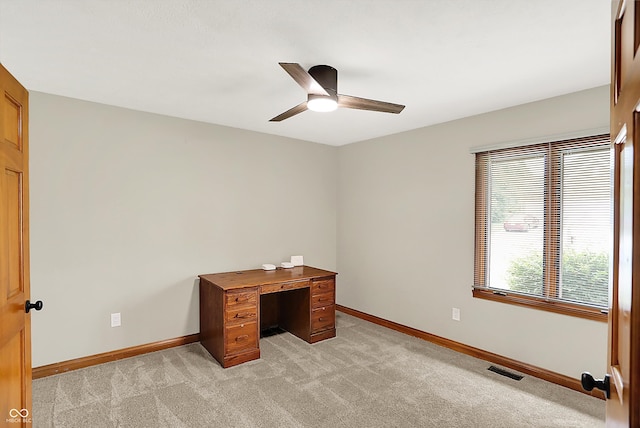 369 Rodeo Dr, Indianapolis, IN 46217 - unfurnished office featuring ceiling fan and light carpet