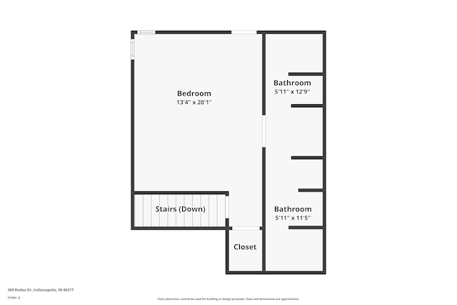369 Rodeo Dr, Indianapolis, IN 46217 - view of floor plan / room layout