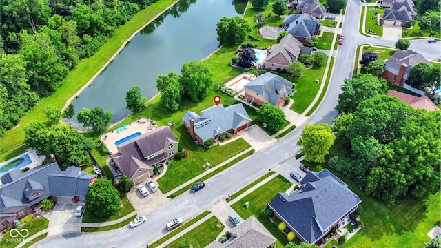 369 Rodeo Dr, Indianapolis, IN 46217 - aerial perspective of suburban area featuring a nearby body of water