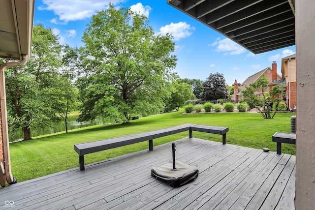 369 Rodeo Dr, Indianapolis, IN 46217 - deck featuring a yard
