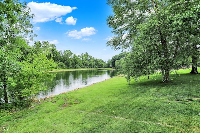 369 Rodeo Dr, Indianapolis, IN 46217 - water view with a heavily wooded area