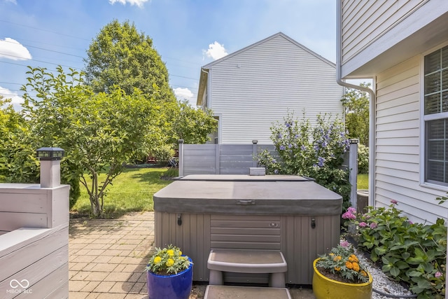 14156 Avalon E Dr, Fishers, IN 46037 - view of patio with a hot tub