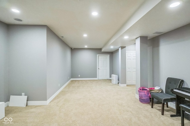 14156 Avalon E Dr, Fishers, IN 46037 - finished basement with carpet flooring and recessed lighting